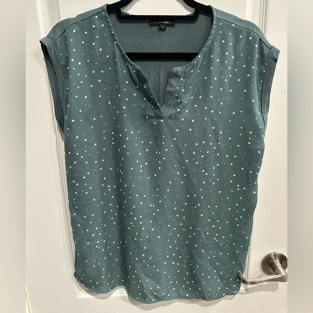 Women’s Blue Polka Dot Blouse - Size S